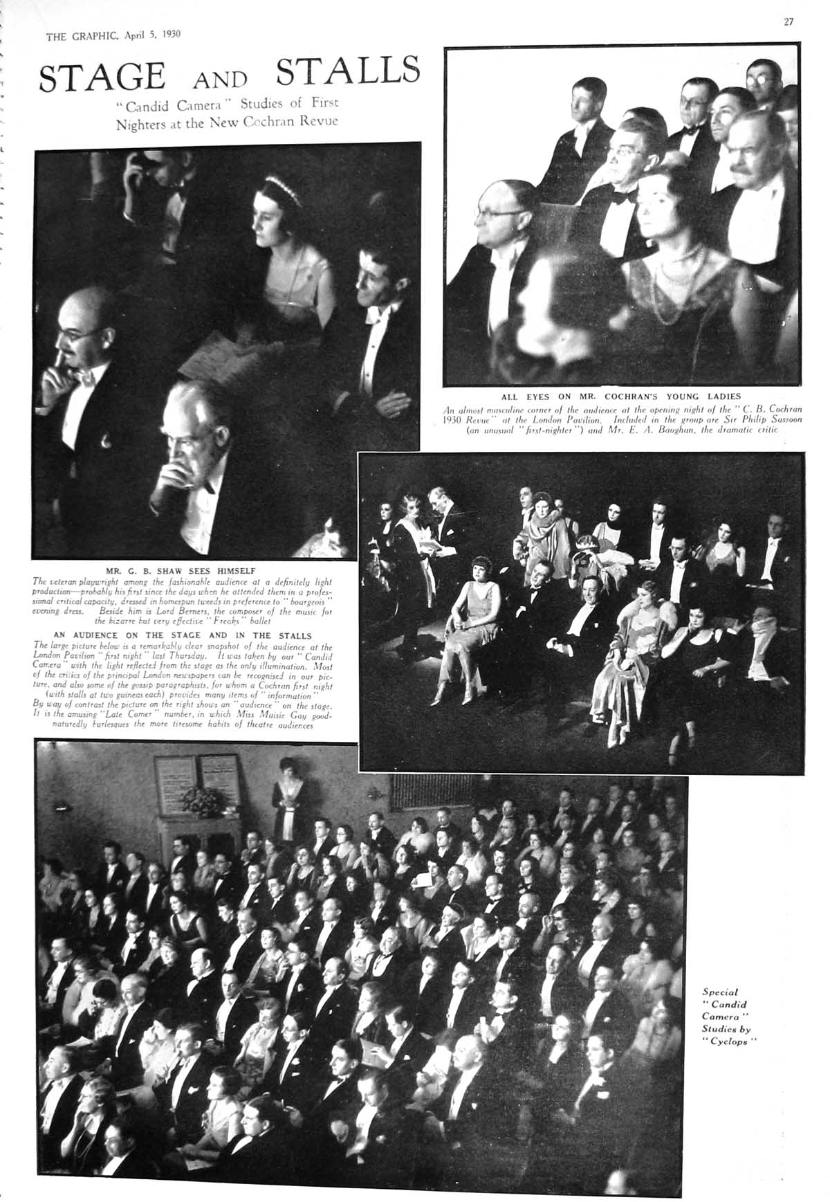 Old 1930 Cochran Revue Shaw Baughan Theatre Morrison Lee Gillespie At 20th