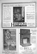 Old 1930 Hamptons Furnishings Bell Fireplace Howard Parquet Gorringes 20th