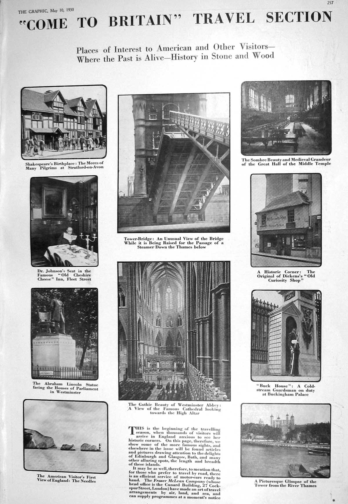 Old 1930 Westminster Abbey London River Thames Harrogate Torquay Holi 20th