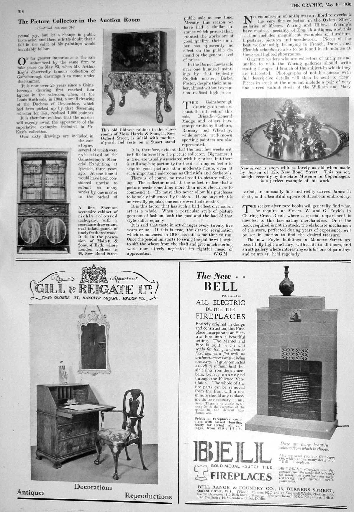 Old 1930 Chinese Cabinet Sheraton Cabinet Bell Fireplaces Reigate Mal 20th