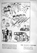 Old Print 1930 Australian Cricket field Grimmett Hurwood Dowd Ophir Ship 20th