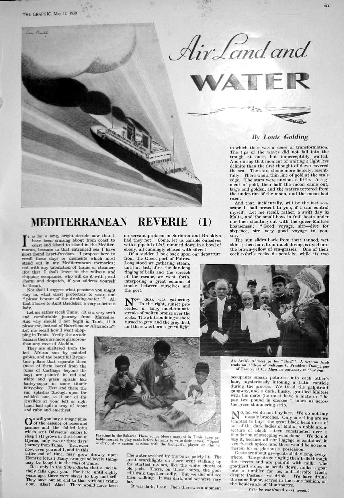 Old 1930 Sahara Moors Tunis Arab President Doumergue France Fashion H 20th