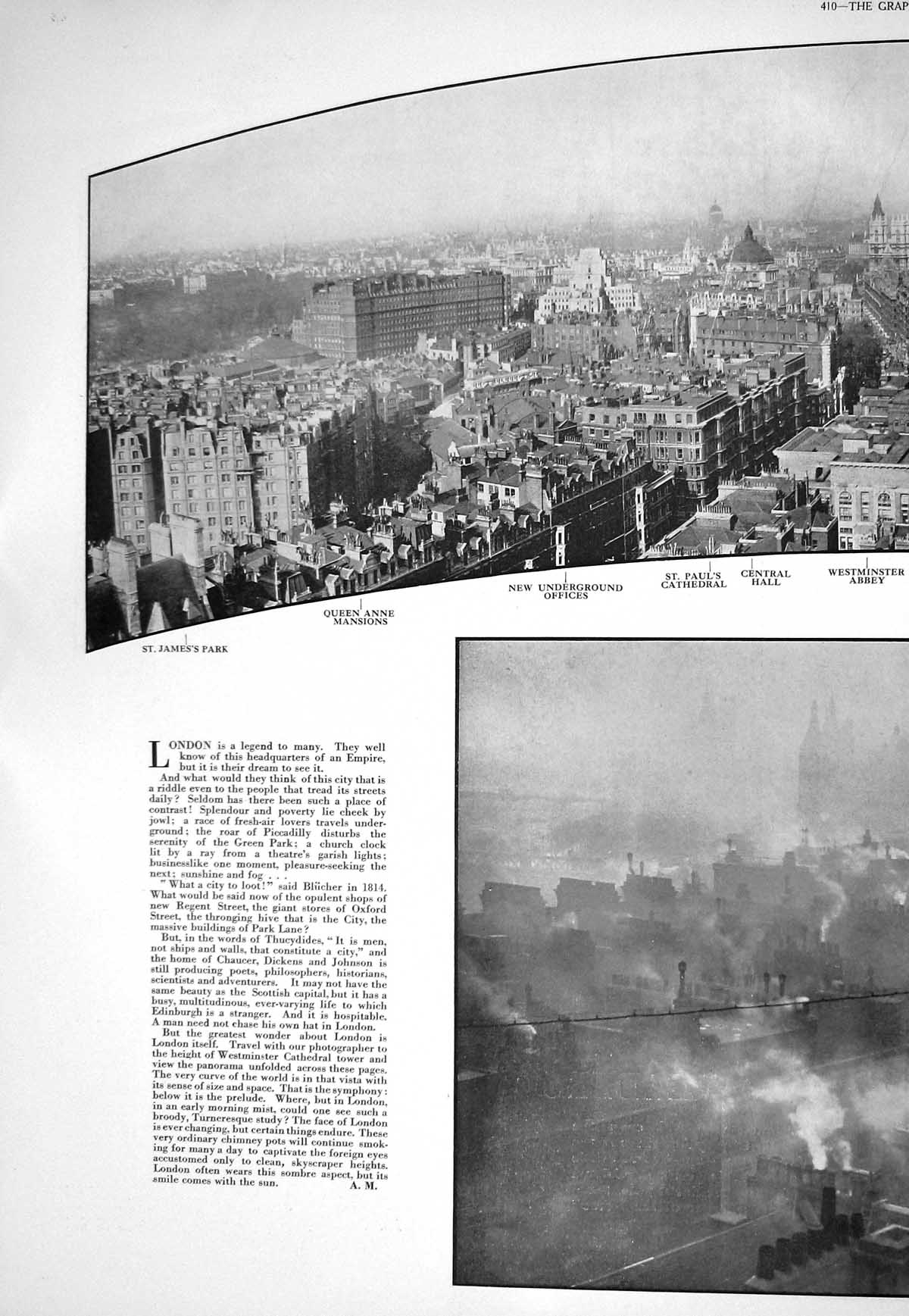 Old 1930 London Houses Parliament County Hall Photographs Westminster 20th