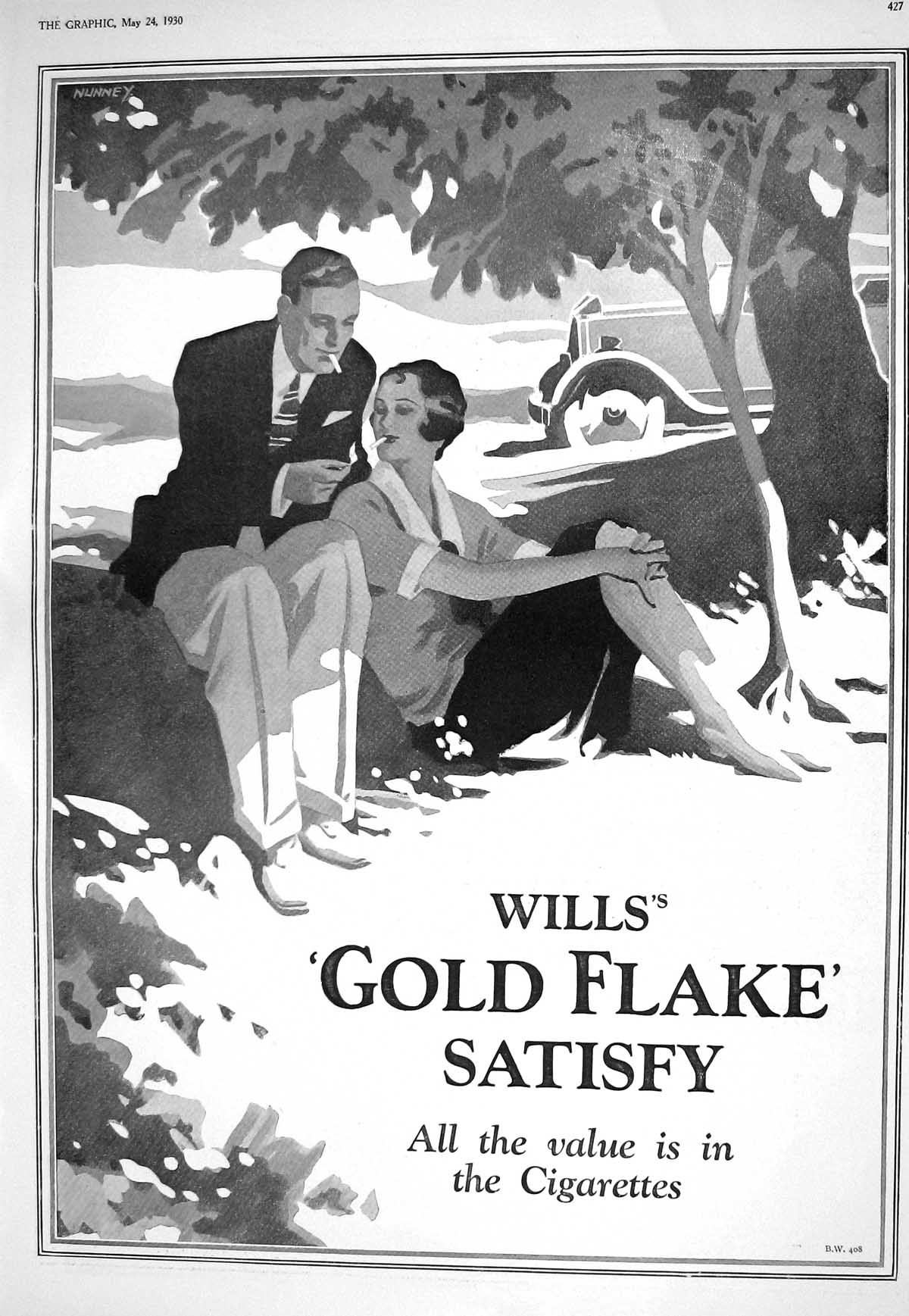 Antique Print 1930 Wills'S GFlake Cigarettes Austin Reed Sports Suits Tailo