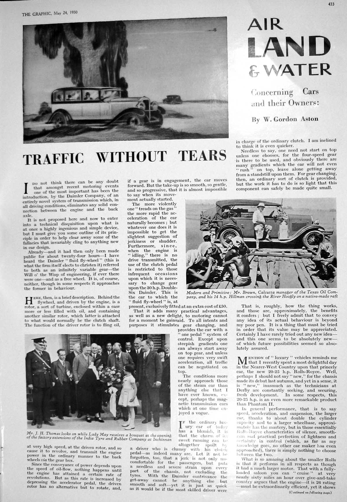 Old 1930 Motor Car Thomas Lady May Brown River Hoogly Woodrow Grant'S 20th