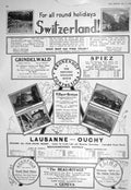 Old 1930 Switzerland Holidays Geneva Grindelwald Spiez Harvey Nichols 20th
