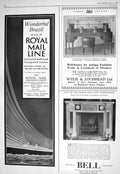 Old 1930 Royal Mail Line Ship Wylie Lochhead Bell Fireplaces Mappin W 20th