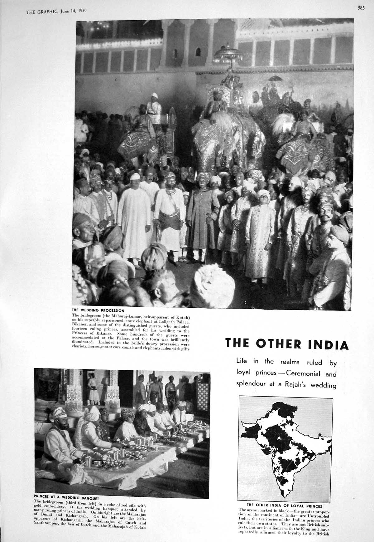 Old 1930 India Wedding Maharaj-Kumar Kotah Maharajah Afghanistan Jela 20th