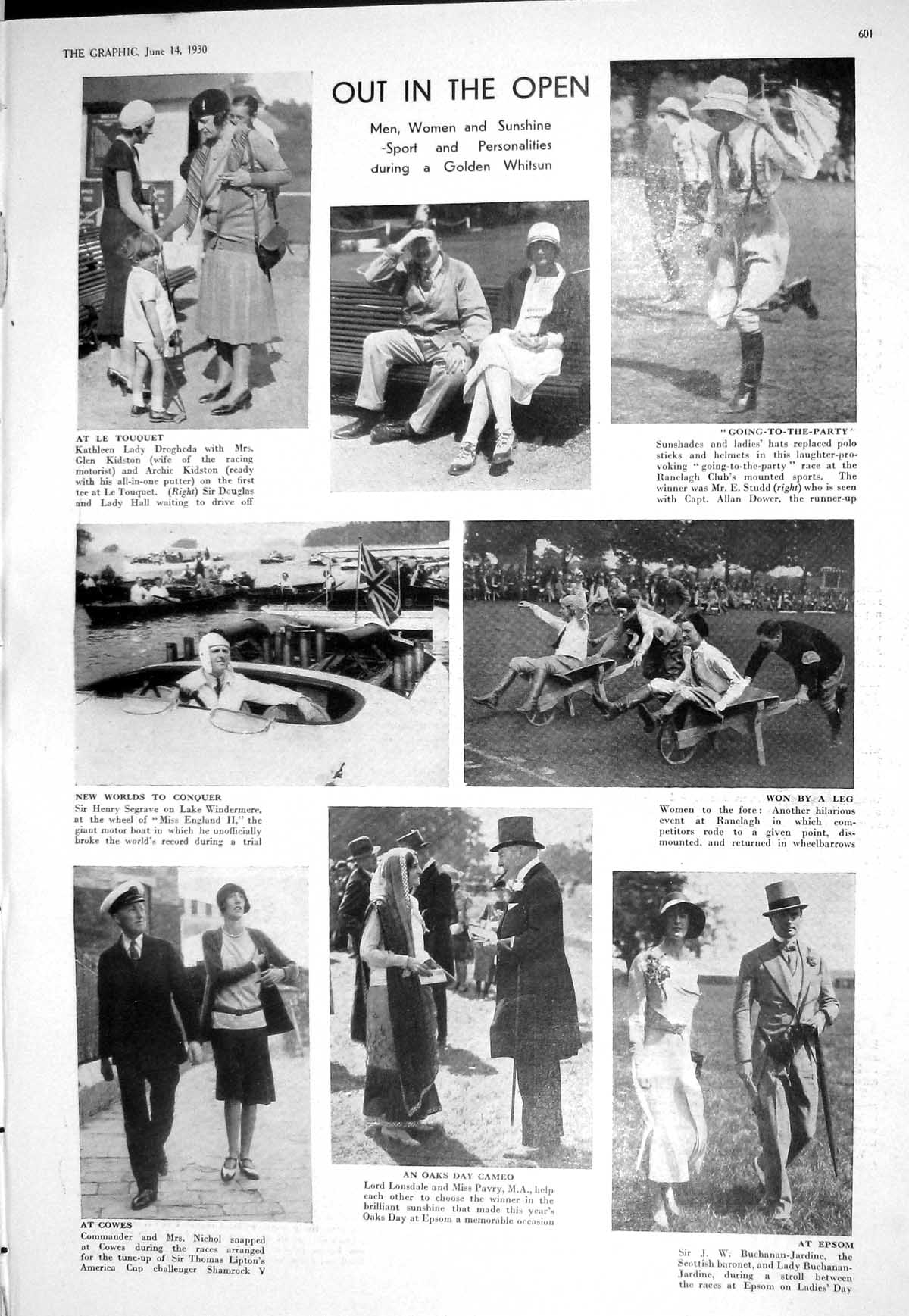 Old 1930 Lord Lonsdale Pavry Nichol Segrave Sport Drogheda Stopes Rob 20th