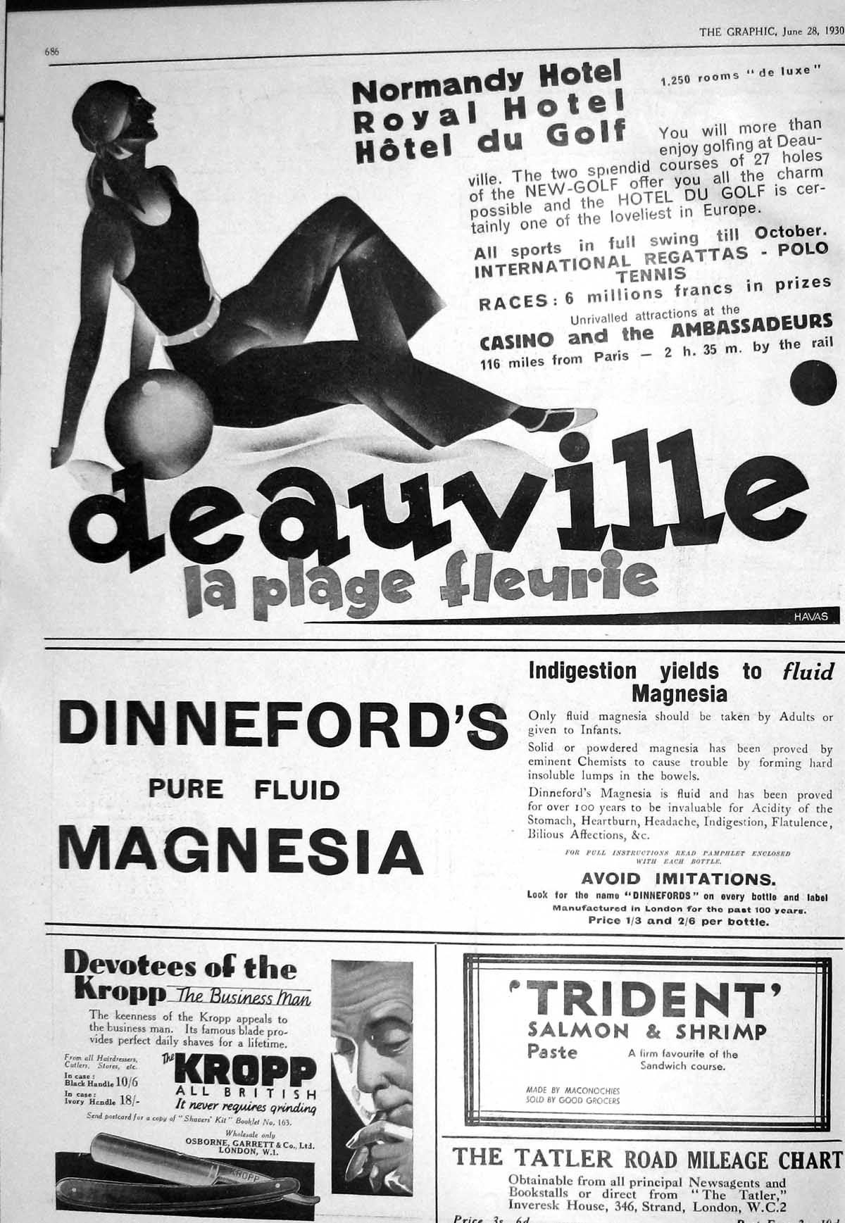 Old 1930 Normandy Hotel Golf Dinneford Magnesia Trident Kropp Swan Ed 20th