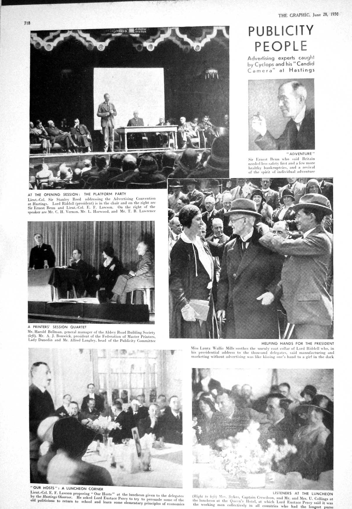 Old 1930 Ernest Ben Reed Bellman Lawson Sykes Crewdson Collings Polo 20th