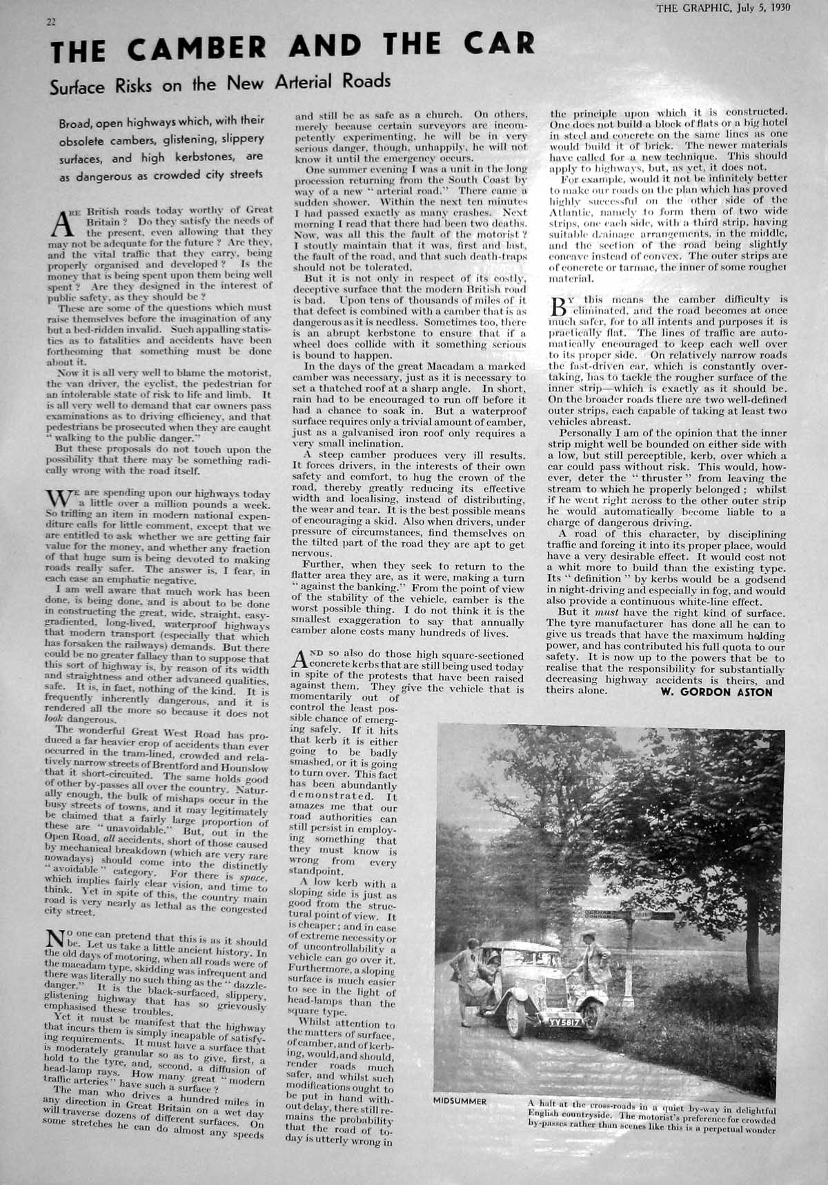 Old 1930 Motor Car English Countryside Jack Jill Liner Ship Australia 20th