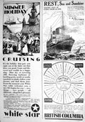 Old Print 1930 White Star Ship P & O British Columbia Morris Bosch Eccles 20th