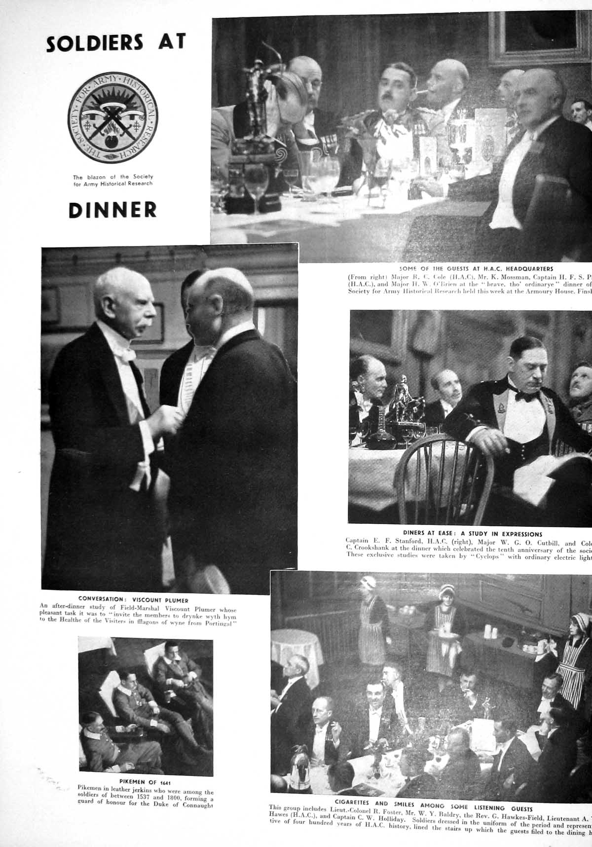 Antique Print 1930 Siers Plumer Foster Baldry Hawkes-Field Holliday Cutbill