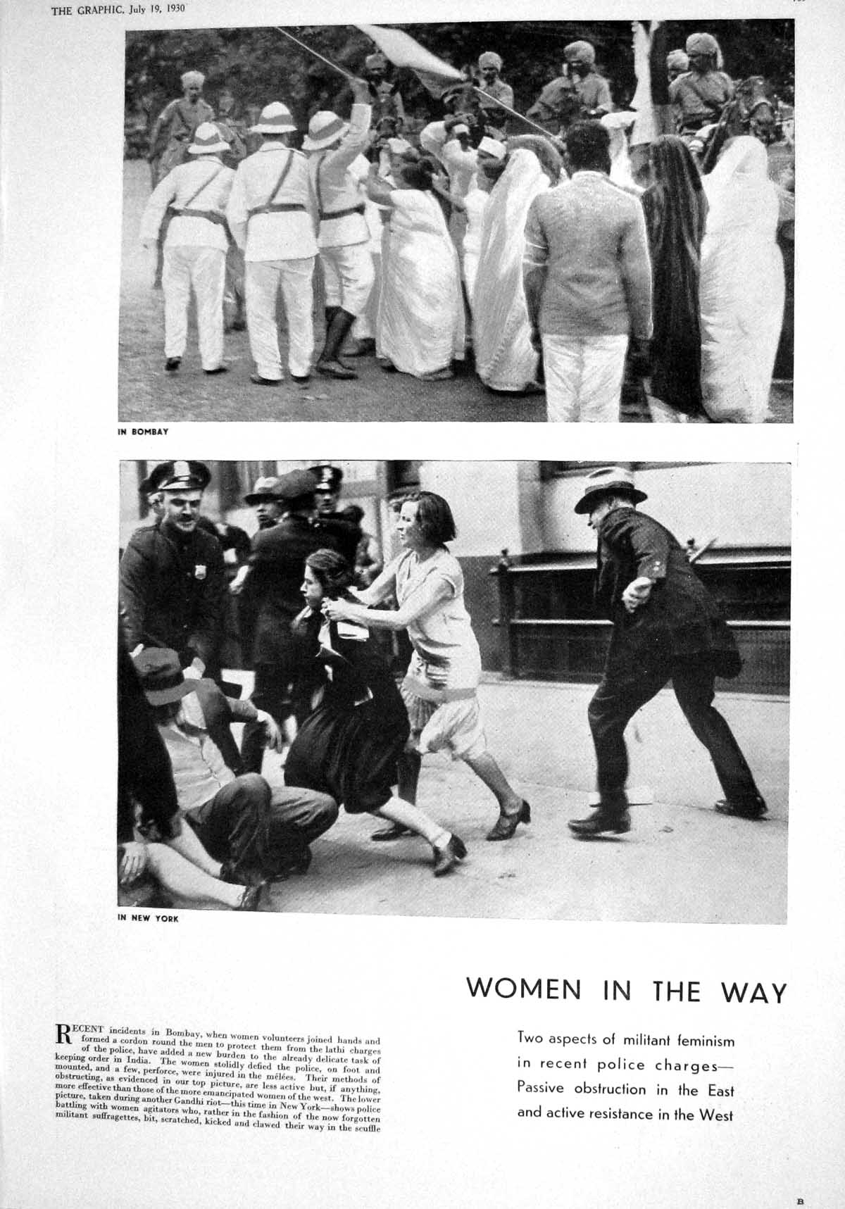 Old 1930 Women Militant Feminism Bombay New York Macdonald Gasque Kni 20th