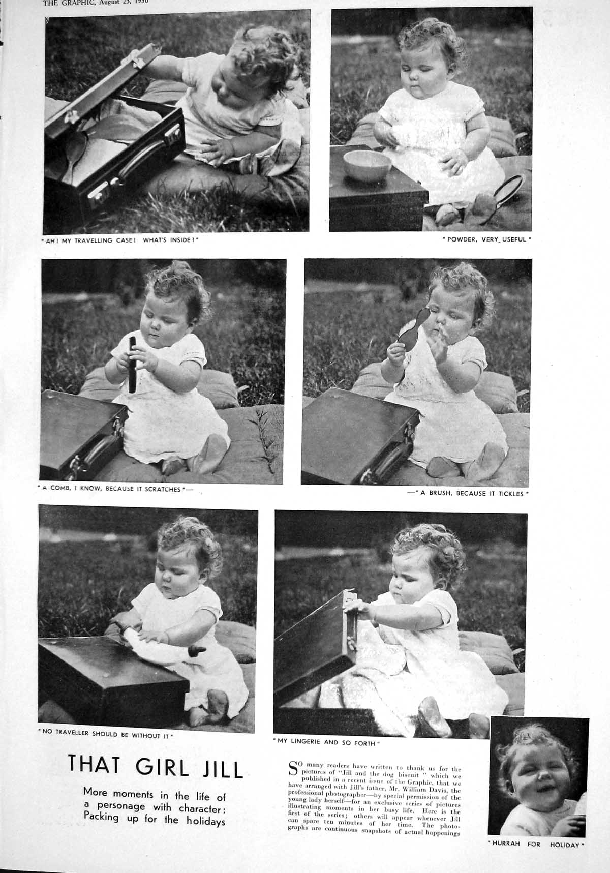 Old 1930 Photographs Little Girl Jill William Davis Wyatt Cricket Ova 20th