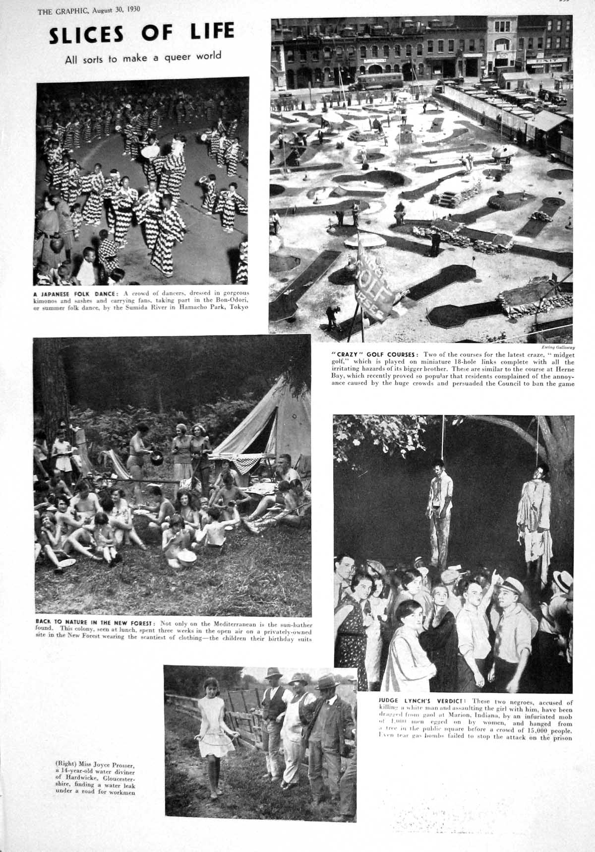 Old 1930 Japanese Folk Dance Crazy Golf Prosser Negroes Hanging Ladie 20th