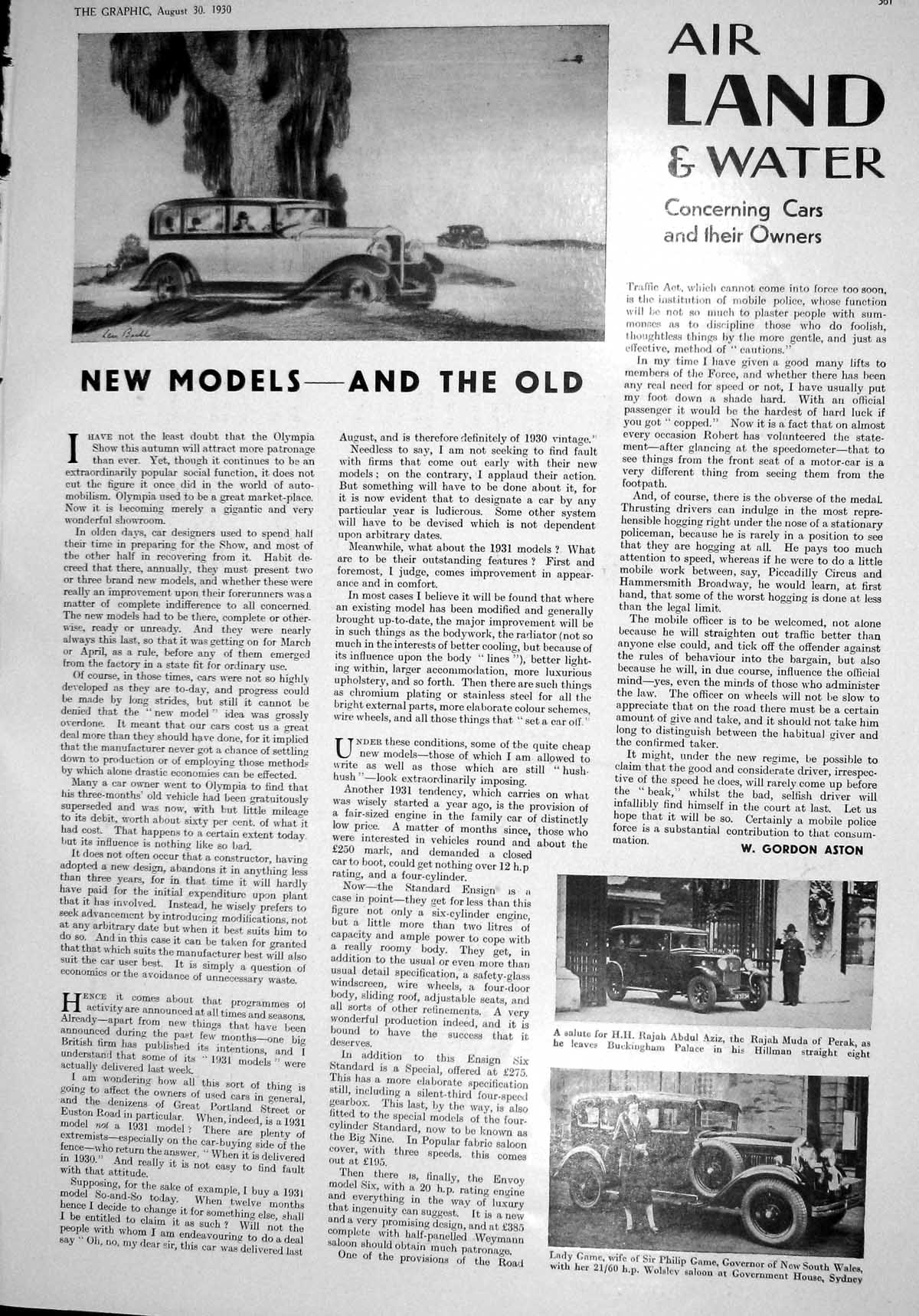 Old 1930 Rajah Abdul Aziz Muda Perak Motor Car Buckingham Palace Phil 20th