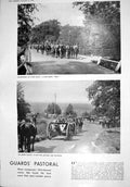 Old Print 1930 Cstreams Guards Marching Heat Wave Surrey Artillery Trans 20th