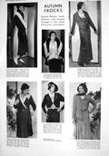 Old 1930 Autumn Fashion Velveteen Tricot Paray Molyneux Golf Scotland 20th