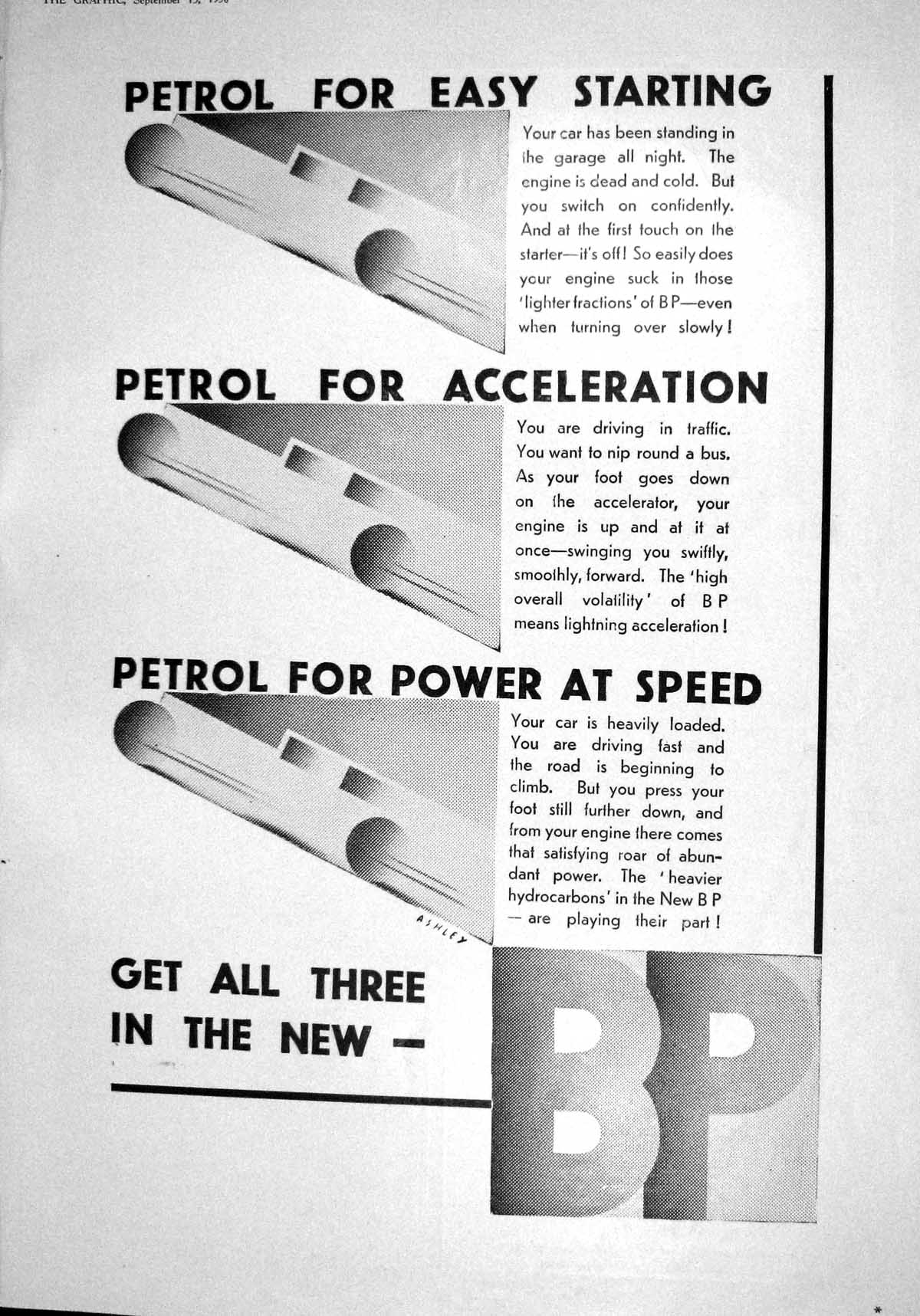 Old Print 1930 B.P. Player'S Cigarettes Stetson Hats Tatler Road Mileage 20th
