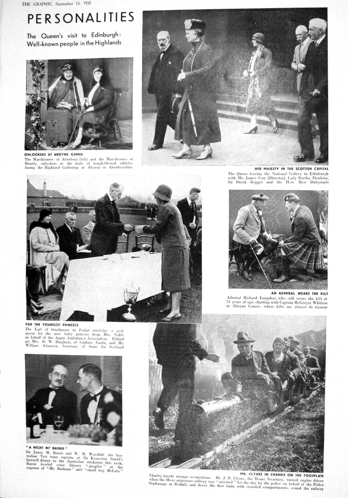 Old 1930 Queen Edinburgh Aberdeen Earl Strathmore Farquhar Barrie Cly 20th