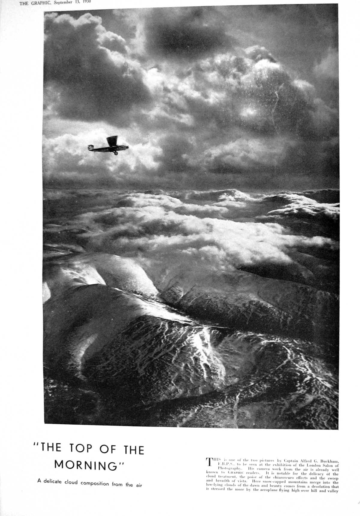 Old 1930 Captain Fred Buckham Aeroplane Cloud Lerotholi Blind Wise Ma 20th
