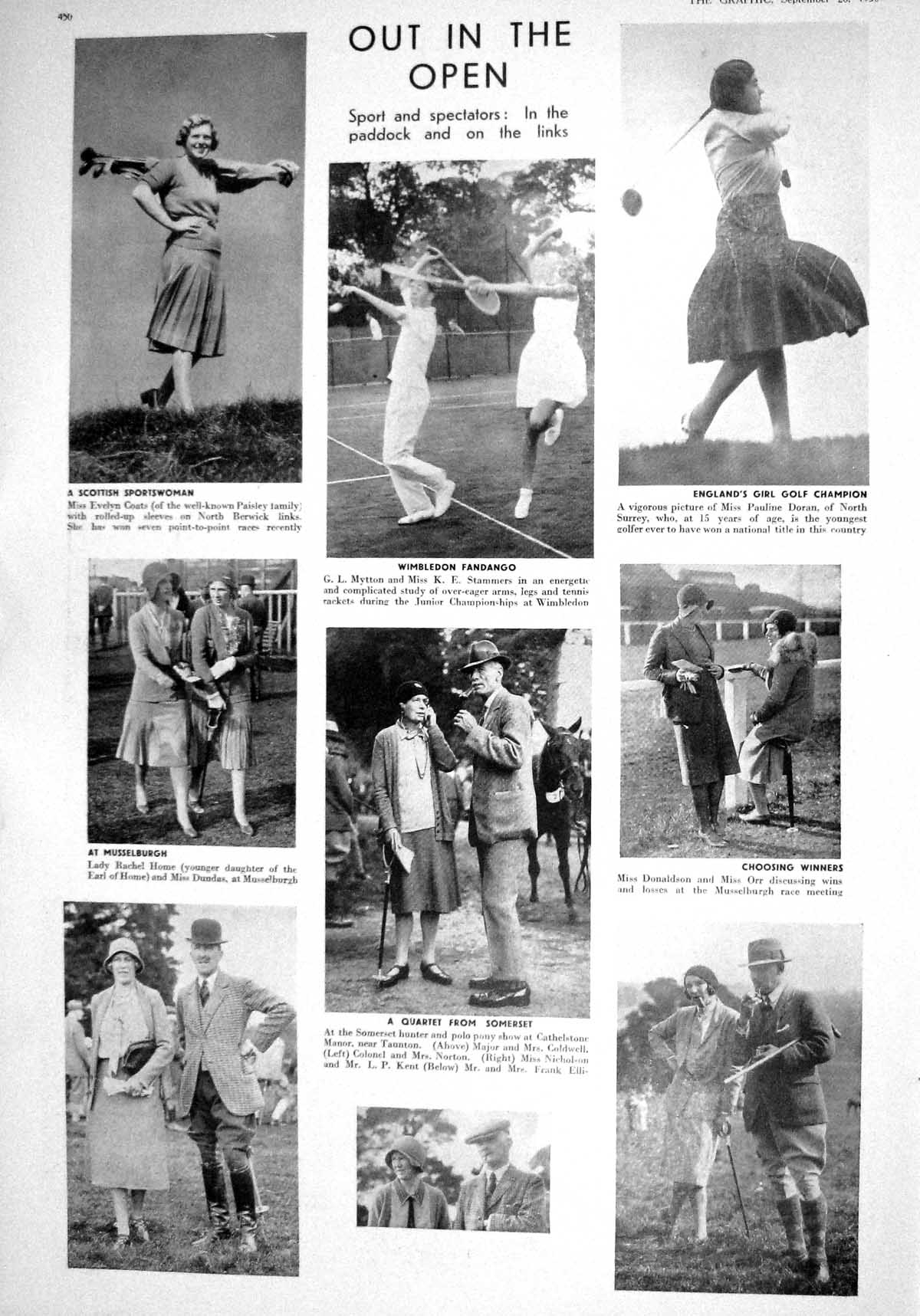 Old 1930 Golf Doran Coats Tennis Mytton Home Kent Ellis Polo Germany 20th