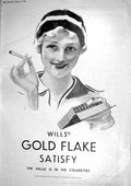 Antique Old Print 1930 Wills'S GFlake Cigarettes Hamp Kentucky Grant'S Brandy