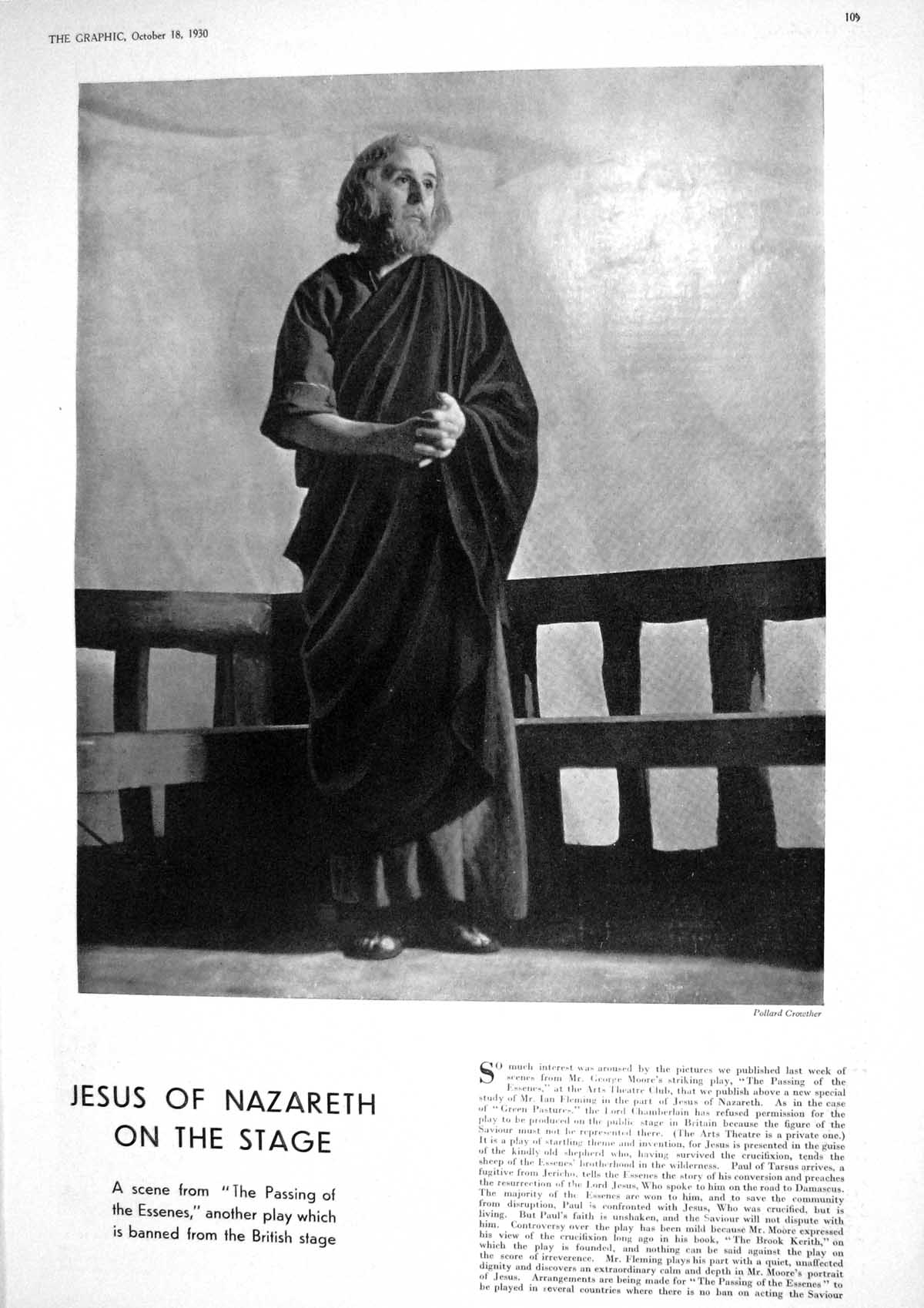 Old 1930 Jesus Nazareth Passing Essenes Theatre Fleming Children Art 20th