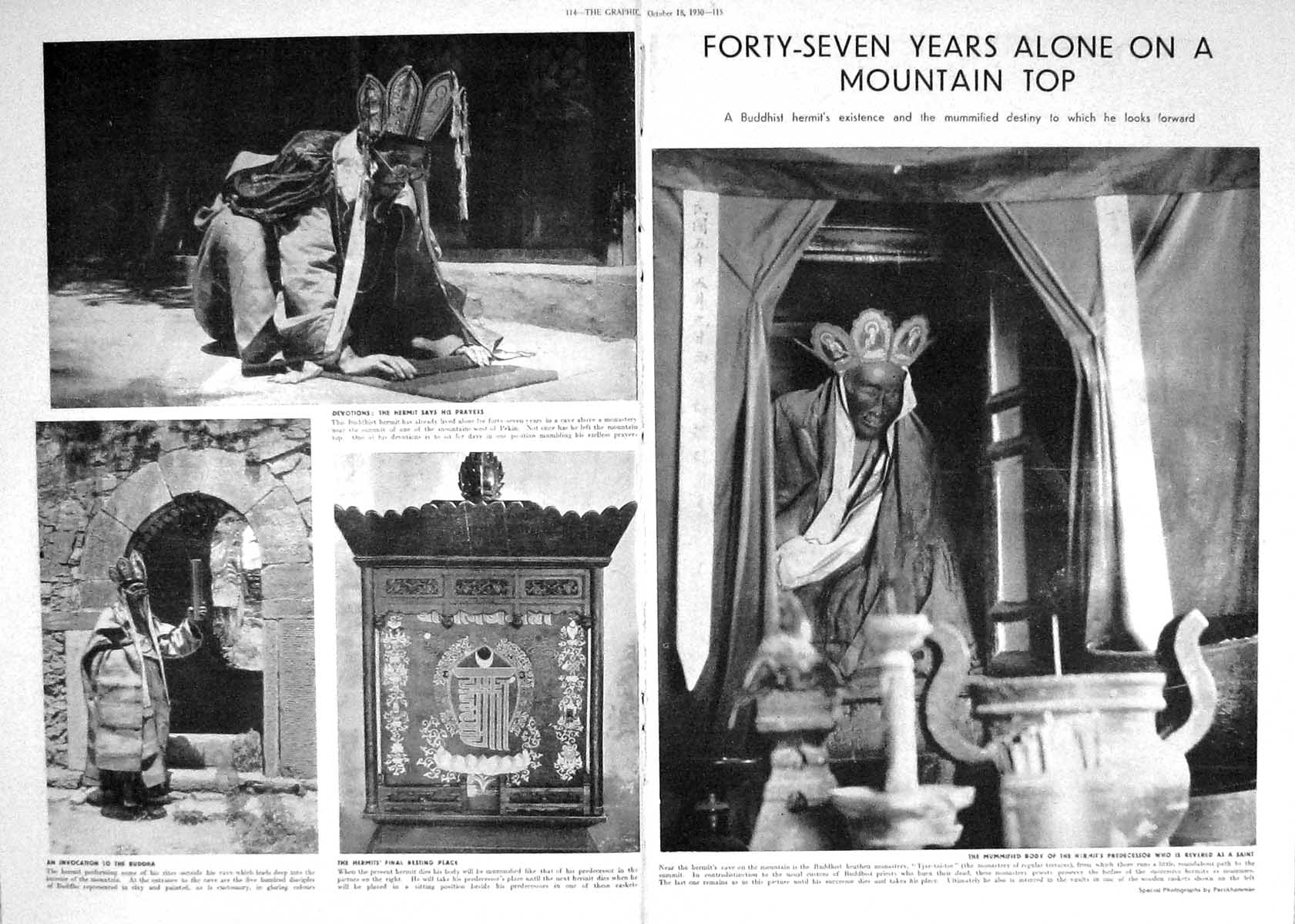 Old 1930 Prince Wales Canada Mounted Police Buddhist Hermit Monastery 20th