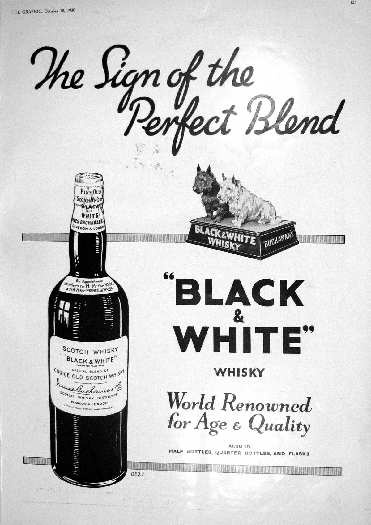 Old 1930 Black White Scotch Whisky Advertisement Austin Motor Car Oly 20th