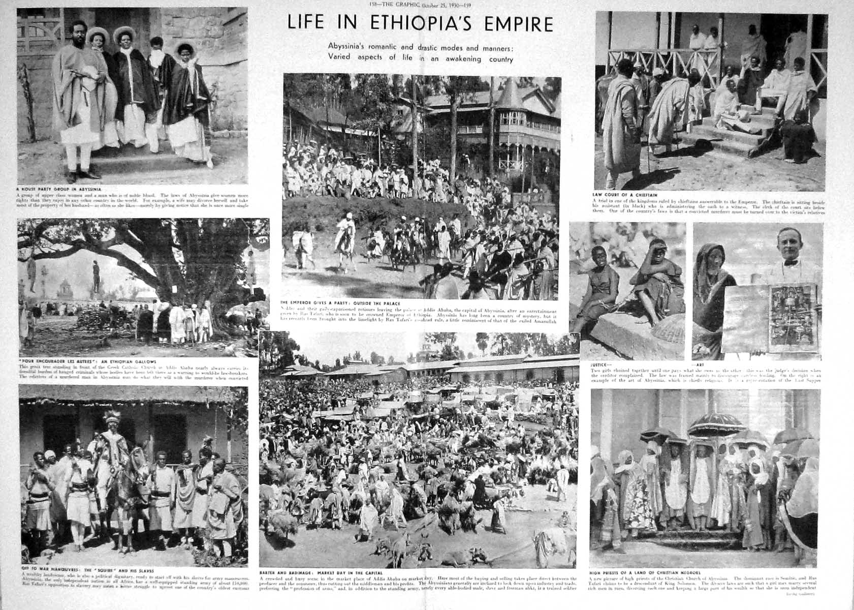 Old 1930 Abyssinian Army General Ethiopia Addis Ababa Market Church G 20th
