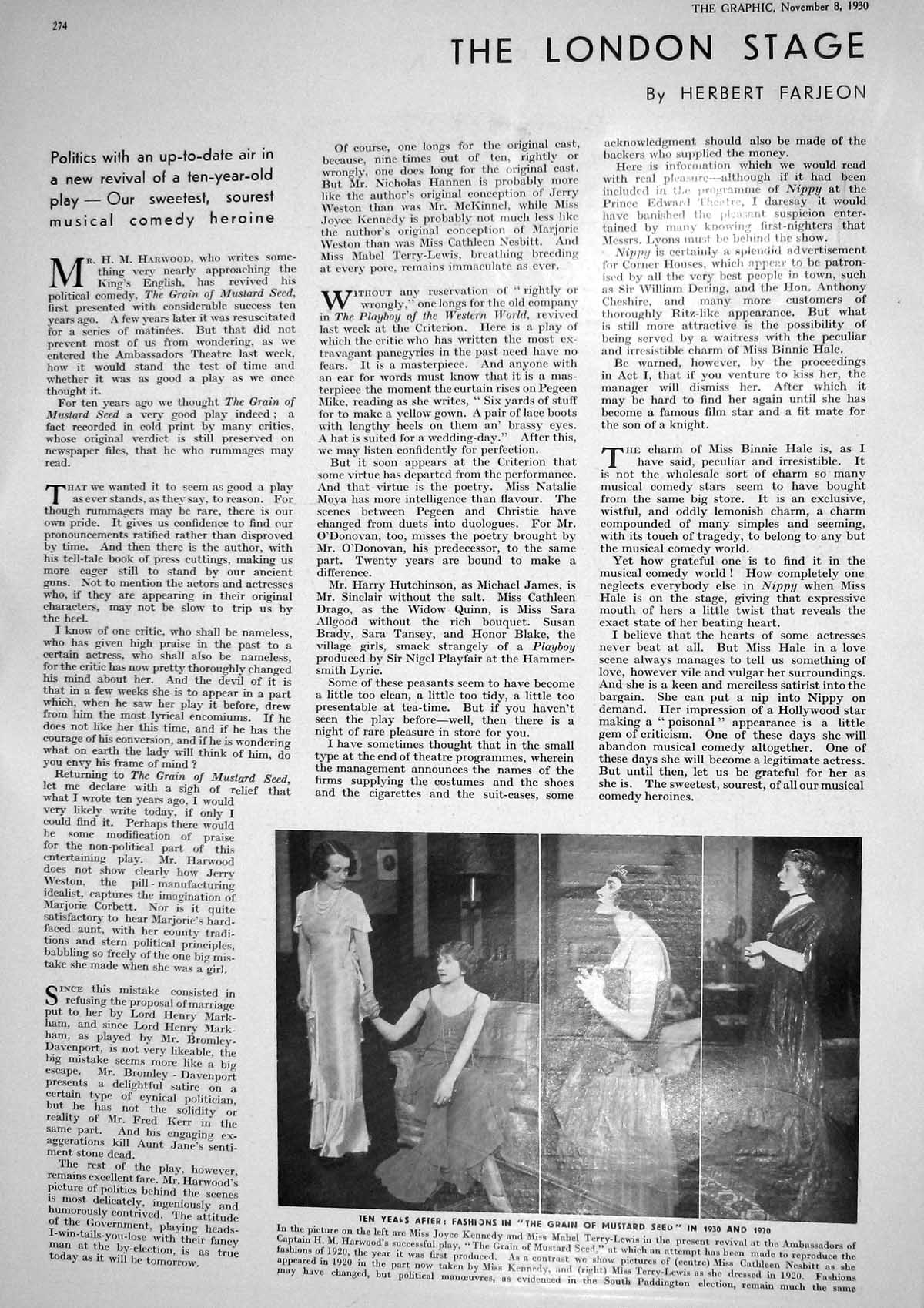 Old 1930 Grain Mustard Seed Joyce Kennedy Terry-Lewis Nesbitt Switzer 20th
