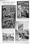Old 1930 Persia Shah Rhages Tile Miniature Christmas Presents Brandy 20th