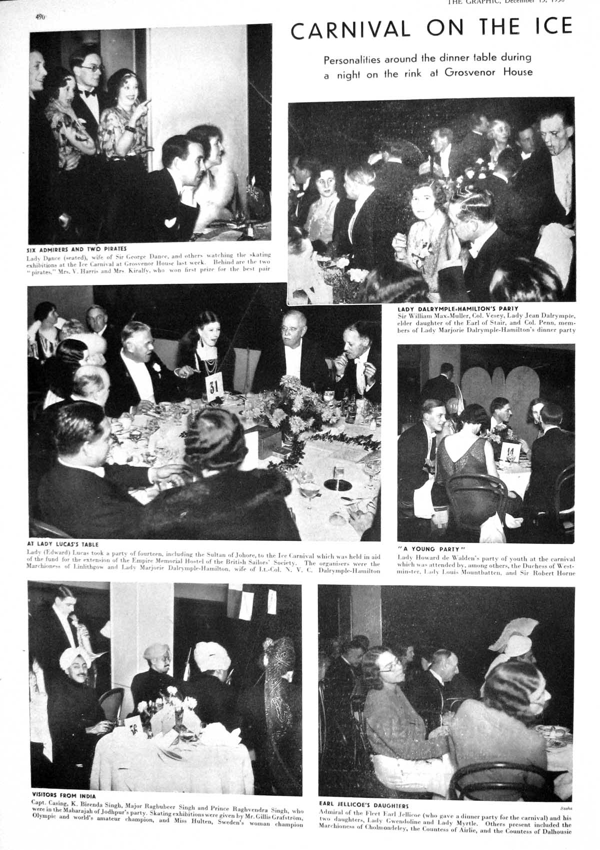 Old 1930 Ice Skating Grosvenor Lucas Ragbubeer Jellicoe Myrtle Congo 20th