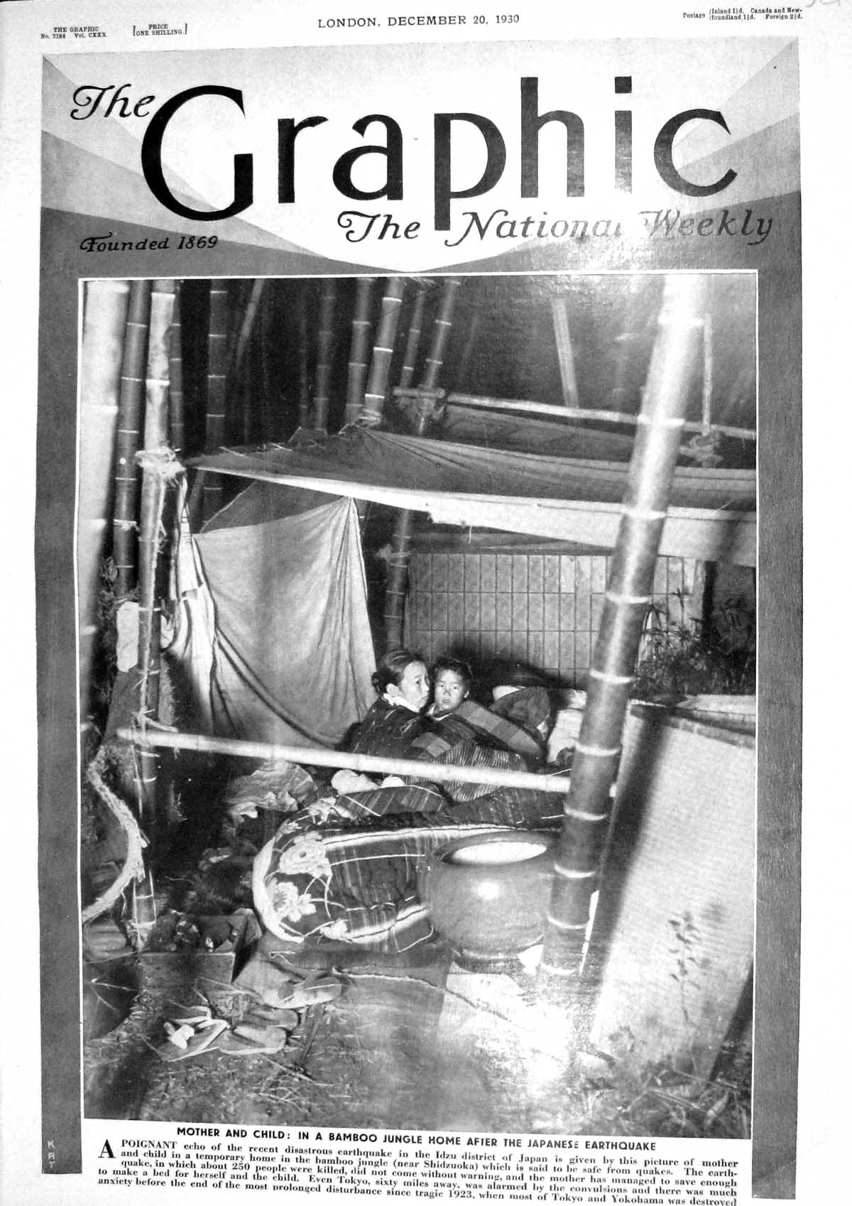 Old 1930 Photograph Mother Child Bamboo Jungle Idzu Japanese Earthqua 20th