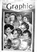 Antique Old Print 1930 Christmas Party Childrens Faces Boys Girls Photographs
