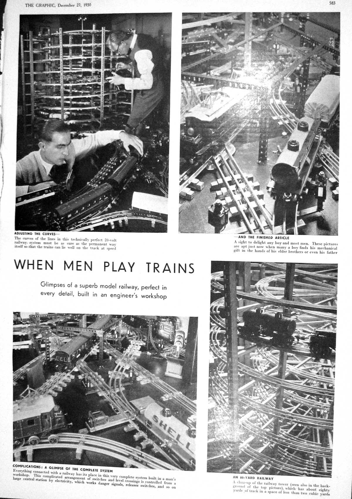 Old 1930 Model Railway Trains Track Rugby Hiley Baker Woodhouse Bradf 20th