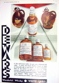 Old Print 1930 John Dewar Scotch Whisky Yardley Lavender Christmas Gifts 20th