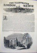Original Old Antique Print Mexico Street Sketches Sier Dragon Beggar 1845 19th