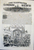 Old Antique Print House Lords Majesty Queen Sheriff'S Roll Exchequer 1845 19th