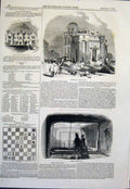 Original Old Antique Print Ford House Devonshire King'S Cross Bath Newton Abbot