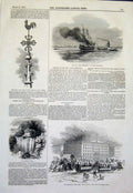 Original Old Antique Print Vane Ashburton Charlston Austell'S Well Broadway Usa