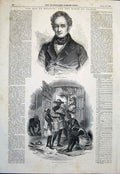 Original Old Antique Print Duc Broglie Portrait Brazilian Slaves 1845 Victorian