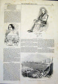 Original Old Antique Print Portrait Lyndhurst Paris Lateran Church Buildi 19th