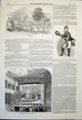 Old Antique Print Wright Pry Adelphi Theatre Lyceum Cinderella Shoreditch