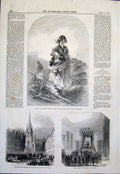 Original Old Antique Print Light Jenkins Commissioner Holyrood Assembly Hall