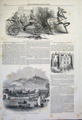 Old Antique Print Droshky Russia Emperor Fisher Islington Windermere Lake
