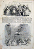 Original Old Antique Print Costume Ball Her Majesty'S Buckingham Palace London